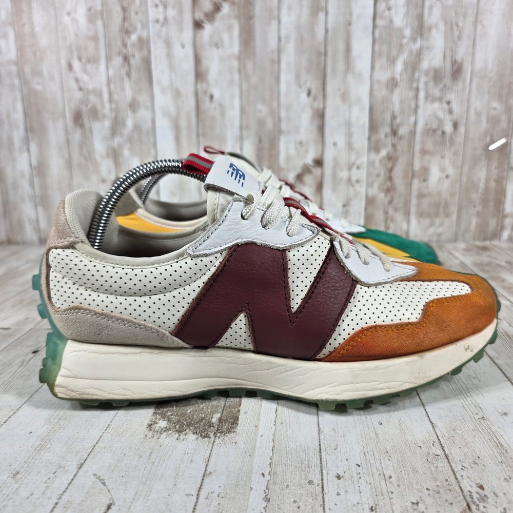 New Balance 327 Mens Multi-Color Orange Gree ‎ Sneakers MS327FCO Size 9.5
